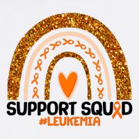 Support Squad #Leukemia Orange Ribbon Rainbow Garment-Dyed Sweatshirt