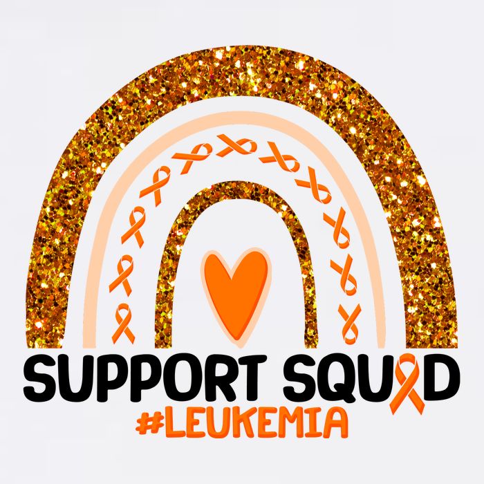 Support Squad #Leukemia Orange Ribbon Rainbow Garment-Dyed Sweatshirt