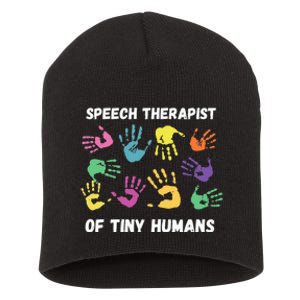 SLP Speech Language Pathology Therapist Short Acrylic Beanie