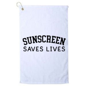 Sunscreen Saves Lives Funny Dermatology Doctor Derm Squad Platinum Collection Golf Towel