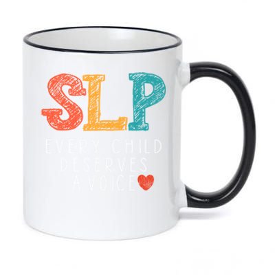 SLP Speech Language Pathologist Speech Therapy 11oz Black Color Changing Mug