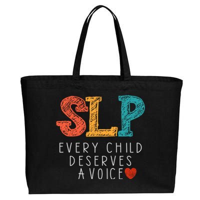 SLP Speech Language Pathologist Speech Therapy Cotton Canvas Jumbo Tote