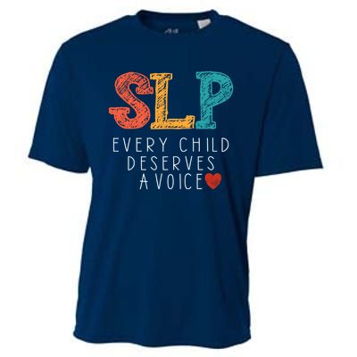 SLP Speech Language Pathologist Speech Therapy Cooling Performance Crew T-Shirt