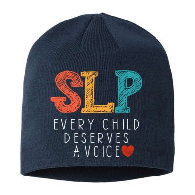 SLP Speech Language Pathologist Speech Therapy Sustainable Beanie