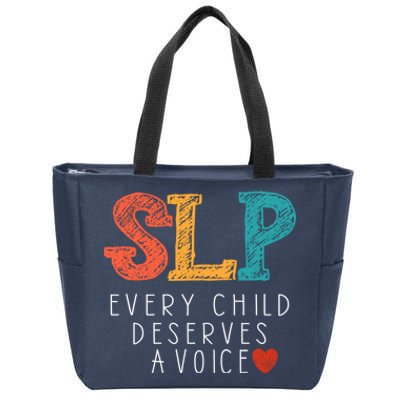 SLP Speech Language Pathologist Speech Therapy Zip Tote Bag