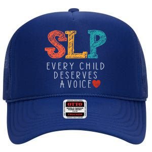 SLP Speech Language Pathologist Speech Therapy High Crown Mesh Back Trucker Hat