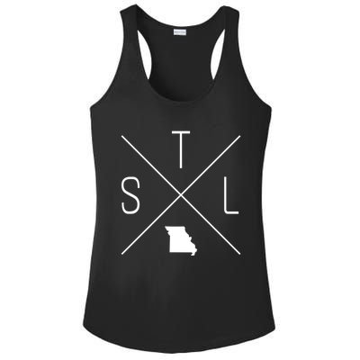 Stl St Louis Missouri 314 Funny Gift Ladies PosiCharge Competitor Racerback Tank