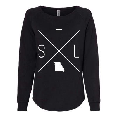 Stl St Louis Missouri 314 Funny Gift Womens California Wash Sweatshirt