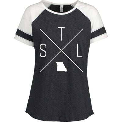 Stl St Louis Missouri 314 Funny Gift Enza Ladies Jersey Colorblock Tee