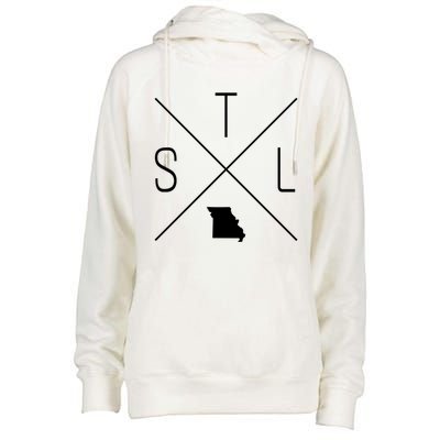 Stl St Louis Missouri 314 Funny Gift Womens Funnel Neck Pullover Hood