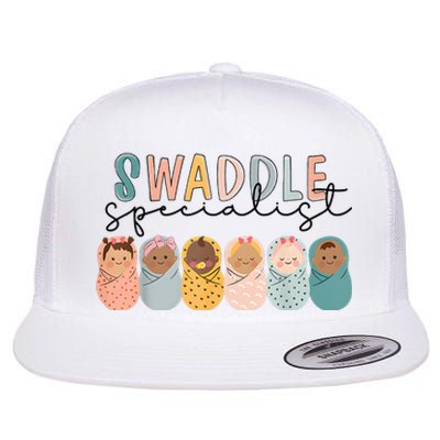 Swaddle Specialist Labor And Delivery Nicu Nurse Flat Bill Trucker Hat