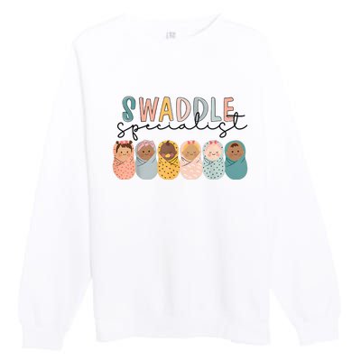 Swaddle Specialist Labor And Delivery Nicu Nurse Premium Crewneck Sweatshirt