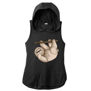 Sloth Ladies PosiCharge Tri-Blend Wicking Draft Hoodie Tank