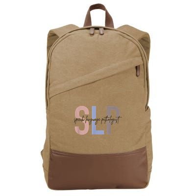 SLP Speech Language Pathologist, Speech Therapy Cotton Canvas Backpack