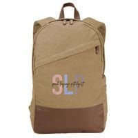 SLP Speech Language Pathologist, Speech Therapy Cotton Canvas Backpack