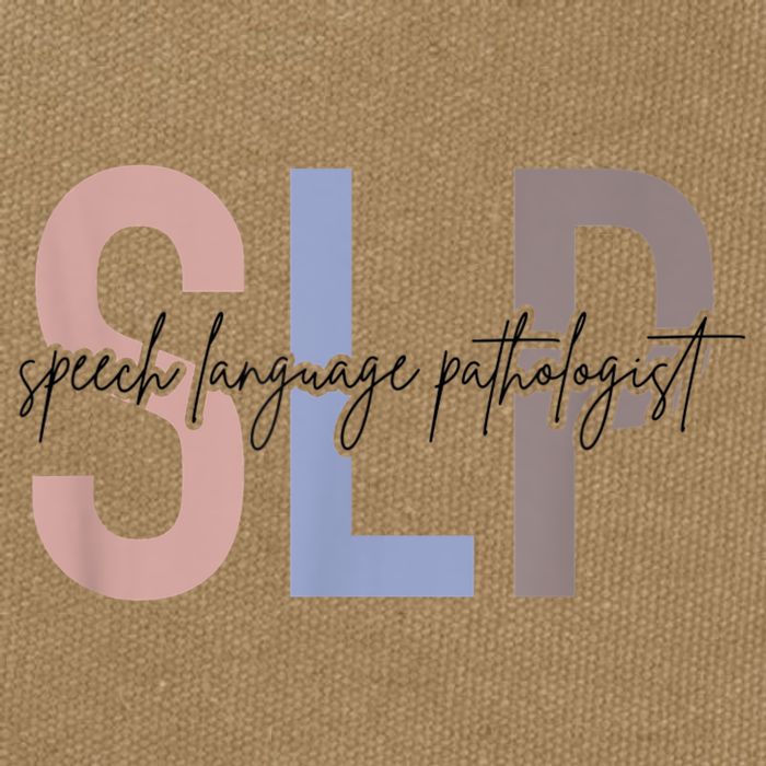 SLP Speech Language Pathologist, Speech Therapy Cotton Canvas Backpack