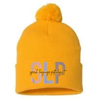 SLP Speech Language Pathologist, Speech Therapy Pom Pom 12in Knit Beanie