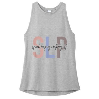 SLP Speech Language Pathologist, Speech Therapy Ladies PosiCharge Tri-Blend Wicking Tank