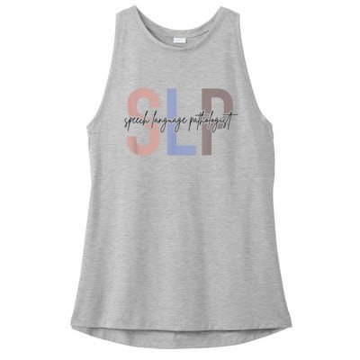 SLP Speech Language Pathologist, Speech Therapy Ladies PosiCharge Tri-Blend Wicking Tank