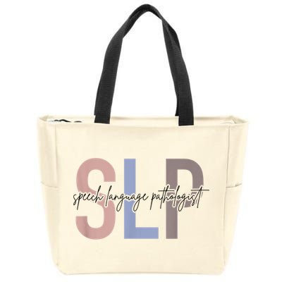 SLP Speech Language Pathologist, Speech Therapy Zip Tote Bag