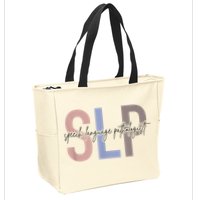 SLP Speech Language Pathologist, Speech Therapy Zip Tote Bag