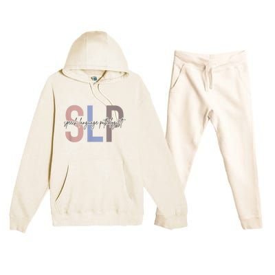 SLP Speech Language Pathologist, Speech Therapy Premium Hooded Sweatsuit Set