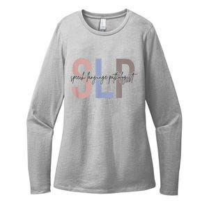 SLP Speech Language Pathologist, Speech Therapy Womens CVC Long Sleeve Shirt