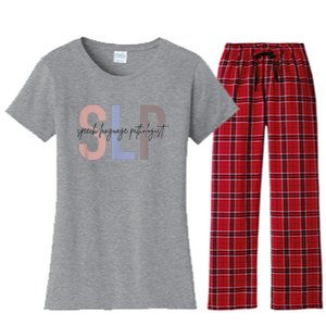 SLP Speech Language Pathologist, Speech Therapy Women's Flannel Pajama Set