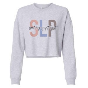 SLP Speech Language Pathologist, Speech Therapy Cropped Pullover Crew