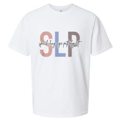 SLP Speech Language Pathologist, Speech Therapy Sueded Cloud Jersey T-Shirt