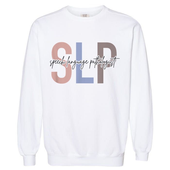 SLP Speech Language Pathologist, Speech Therapy Garment-Dyed Sweatshirt