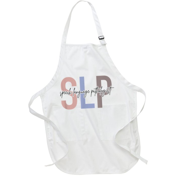 SLP Speech Language Pathologist, Speech Therapy Full-Length Apron With Pockets