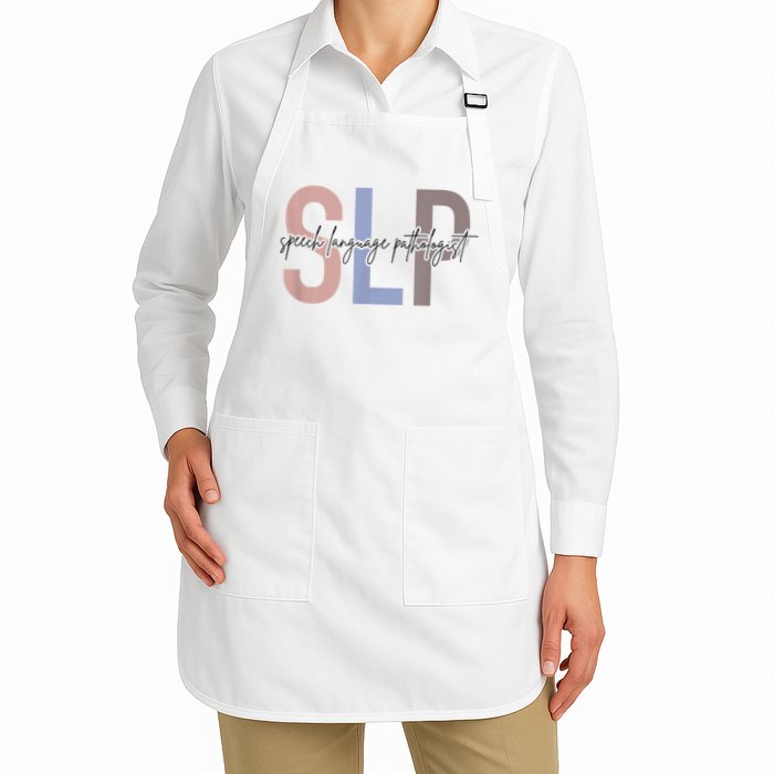 SLP Speech Language Pathologist, Speech Therapy Full-Length Apron With Pockets