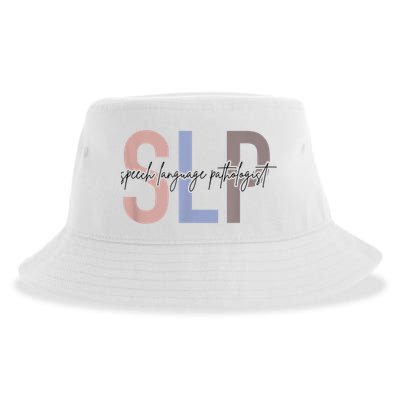 SLP Speech Language Pathologist, Speech Therapy Sustainable Bucket Hat
