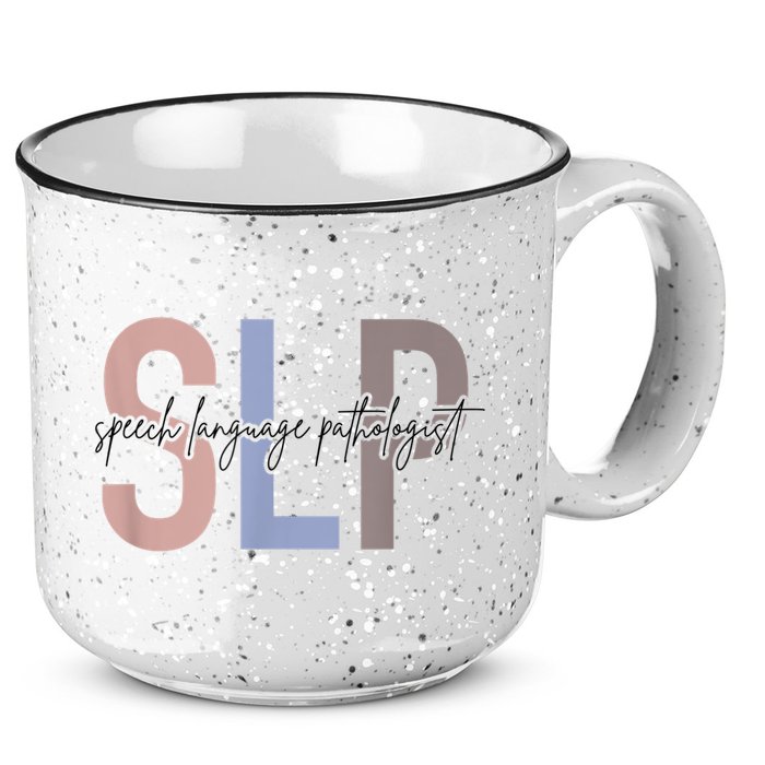 SLP Speech Language Pathologist, Speech Therapy 15oz Campfire Ceramic Mug