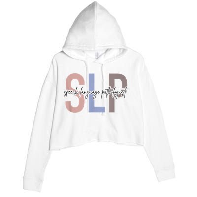 SLP Speech Language Pathologist, Speech Therapy Crop Fleece Hoodie