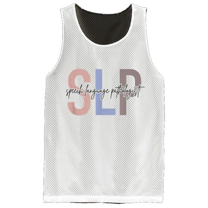 SLP Speech Language Pathologist, Speech Therapy Mesh Reversible Basketball Jersey Tank