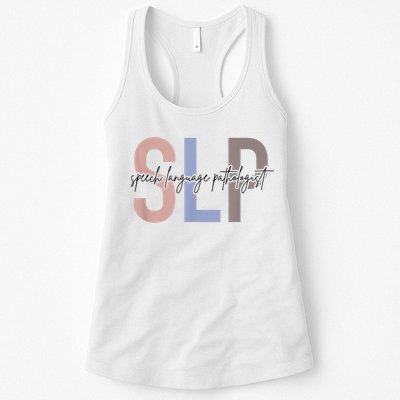 SLP Speech Language Pathologist, Speech Therapy Womens Tank Top