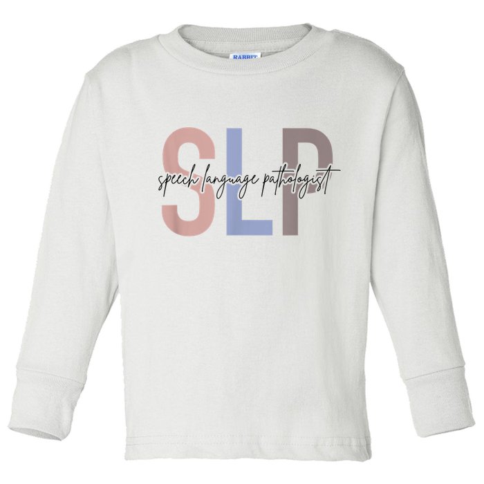 SLP Speech Language Pathologist, Speech Therapy Toddler Long Sleeve Shirt