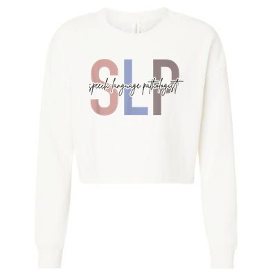 SLP Speech Language Pathologist, Speech Therapy Cropped Pullover Crew