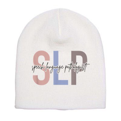 SLP Speech Language Pathologist, Speech Therapy Short Acrylic Beanie