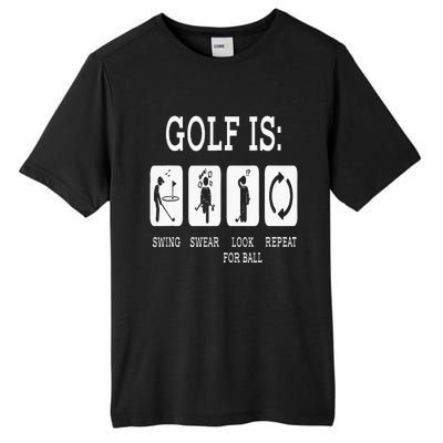 Swing Swear Look For Ball Repeat Golf Sport Tall Fusion ChromaSoft Performance T-Shirt