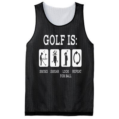 Swing Swear Look For Ball Repeat Golf Sport Mesh Reversible Basketball Jersey Tank