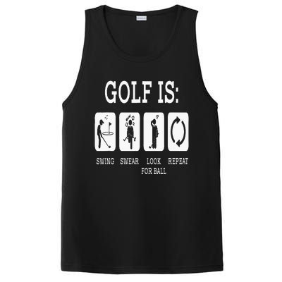 Swing Swear Look For Ball Repeat Golf Sport PosiCharge Competitor Tank