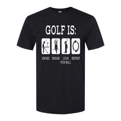 Swing Swear Look For Ball Repeat Golf Sport Softstyle® CVC T-Shirt