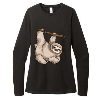 Sloth Womens CVC Long Sleeve Shirt