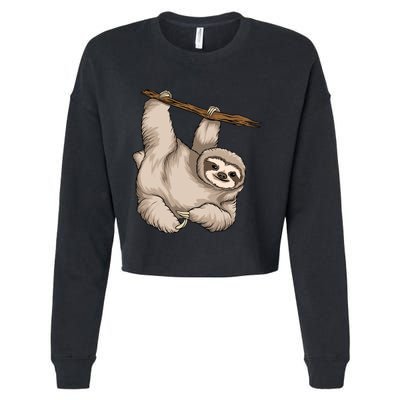 Sloth Cropped Pullover Crew