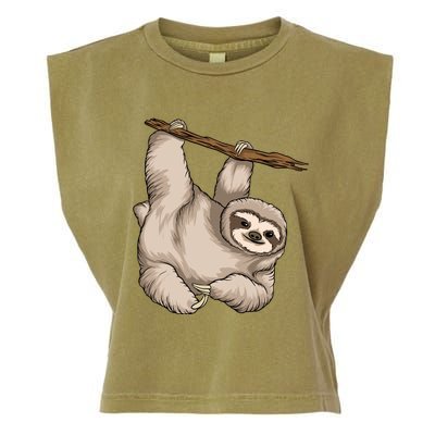 Sloth Garment-Dyed Women's Muscle Tee