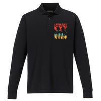 Surfing Sunset Laguna Beach California Summer Palm Gift Performance Long Sleeve Polo