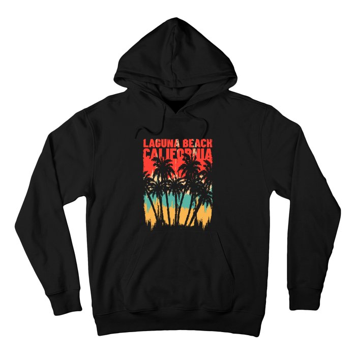 Surfing Sunset Laguna Beach California Summer Palm Gift Hoodie